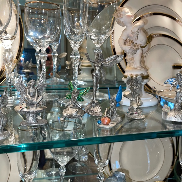 4” Tall 1981 Gallo Pewter Fairy Faerie Pixie Figurine Crystal - Picture 9 of 13